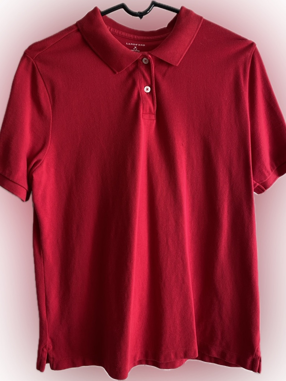Lands' End Women’s Short-Sleeve Polo Shirt - Bright Red